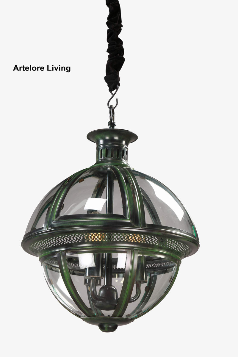 Brass And Glass Pendant Light