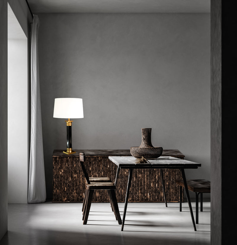 Brass And Iron Table Lamp