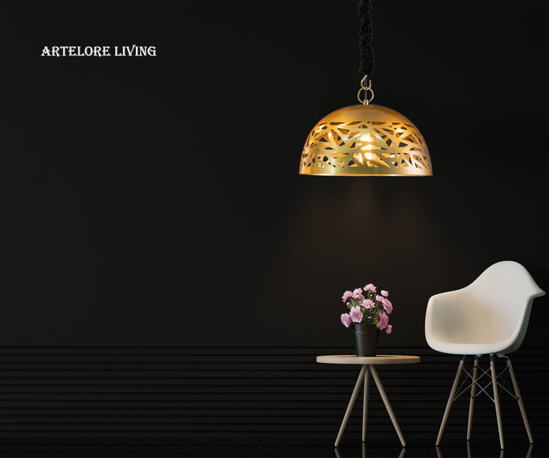 IRON SEMICIRCLE PENDANT LIGHT