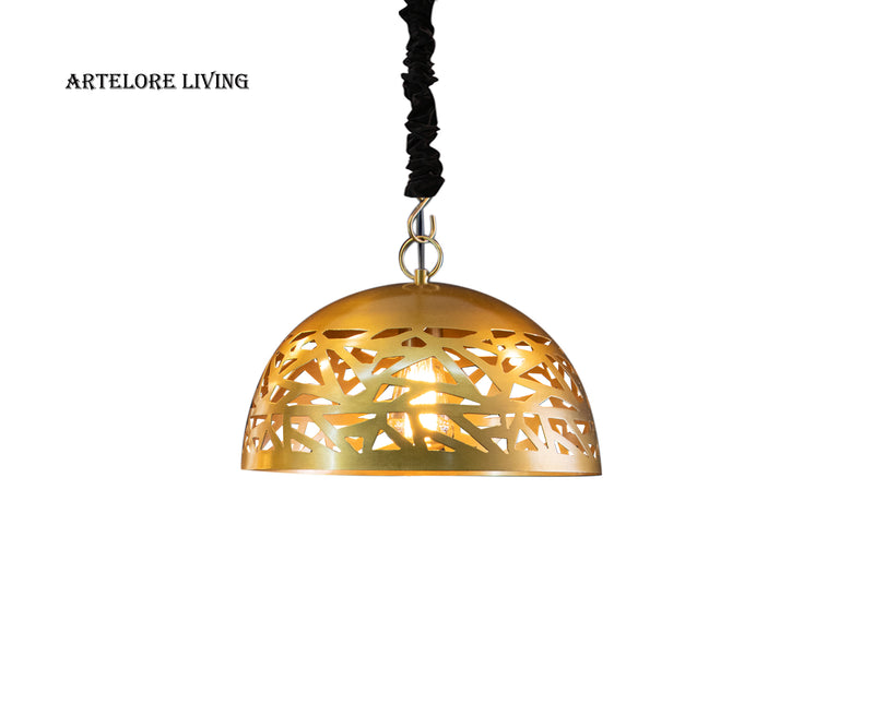 IRON SEMICIRCLE PENDANT LIGHT