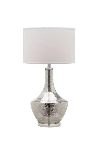 Nickel Plated Aluminium And Glass Table Lamp