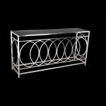 Stainless Steel And Glass Console Table