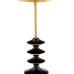 Metal Casted Black Powder And Brass Antique Finished Side Table