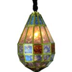 Brown Mercury Glass Drop Pendant