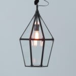 Conical Beveled  Glass Pendant