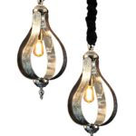 Aluminium Drop Shape Emboss Pendant