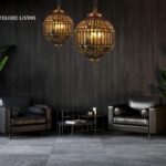 BONE PLATES FITTED BALL PENDANT LIGHT MEDIUM