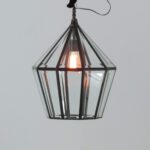 Conical Beveled Glass Pendant