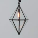 Conical Beveled Glass Pendant Small