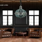 FLUTED DESIGN NICKEL PLATED BALL PENDANT LIGHT