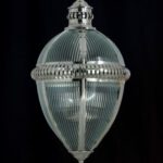 Fluted Design Nickel Plated Balloon Pendant Light