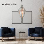 FLUTED DESIGN NICKEL PLATED BALLOON PENDANT LIGHT