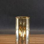Brass And Brown Glass Table Lamp