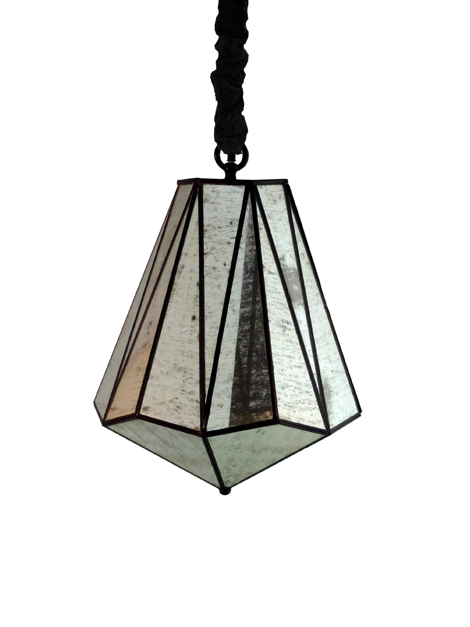Mercury Glass Conical Pendant