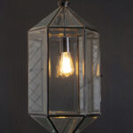 Fluted Clear Glass Pendant Light