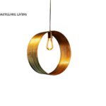 RING BRASS ANTIQUE PENDANT LIGHT MEDIUM