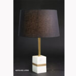 BEAUTIFUL BRASS AND MARBLE TABLE LAMP