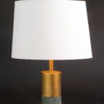 BEAUTIFUL IRON AND MARBLE TABLE LAMP