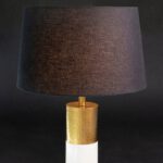 BEAUTIFUL IRON AND MARBLE TABLE LAMP