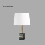 BEAUTIFUL BRASS AND MARBLE TABLE LAMP