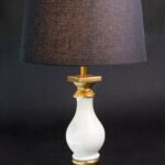 BEAUTIFUL ALUMINIUM AND MARBLE TABLE LAMP