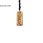 CYLINDRICAL LEAFY TOUCH HANGING LIGHT MEDIUM