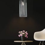 CYLINDRICAL BEVELED GLASS PENDANT SMALL