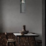 CYLINDRICAL FLUTED GLASS PENDANT LARGE