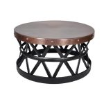 Cross Style Design Iron Coffee Table