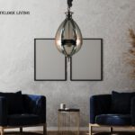 FLUTED DESIGN NICKEL PLATED DROP PENDANT LIGHT