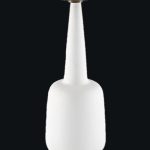 Metal Casted White Powder And Bronze Finished Side Table