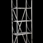Steel And Black Glass Shelves Book Rack