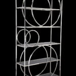Multipurpose Steel And Black Glass Rack