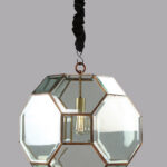 Brass And Glass Pendant light On Sale