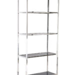 Classic Stainless Steel And Glass Book Rack