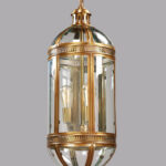 Brass And Glass Capsule Pendant Big Light On Sale