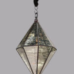 Mercury Glass And Black Frame Hanging Small Light On Sale