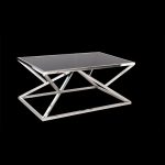 Stainless Steel And Glass Coffee Table
