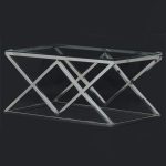 Stainless Steel And Glass Coffee Table