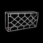 Stainless Steel And Glass Console Table