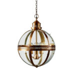 Modern Design Brass Antique Ball Pendant Light Medium