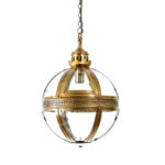 Modern Design Brass Antique Ball Pendant Light Small