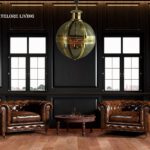 MODERN DESIGN BRASS FINISHED BALL PENDANT LIGHT MEDIUM